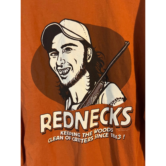 Men's Delta Magnum Weight T-shirt XL Orange Redneck Country - Picture 4 of 5